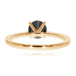 Yaffie Custom 1.25 Carat Round Black Diamond Solitaire Engagement Ring: A Unique Statement Piece