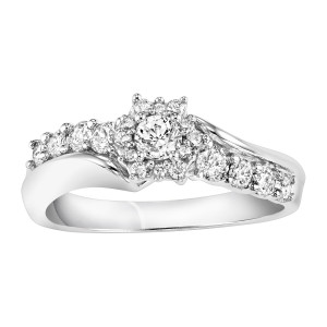 Unleash Love Brilliance with Yaffie White Gold Engagement Ring, 5/8ct TDW