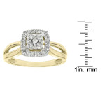 Sparkling Yaffie Gold Engagement Ring with 1/4ct Total Diamond Weight