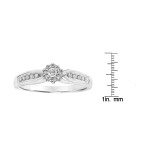 10kt White Gold Yaffie Engagement Ring with a Sparkling 1/5ct Diamond Halo