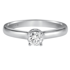1/3ct TDW Diamond Solitaire Engagement Ring by Yaffie in White Gold