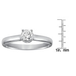 1/3ct TDW Diamond Solitaire Engagement Ring by Yaffie in White Gold