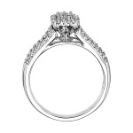 Yaffie Silver Emerald Diamond Ring (1/3ct TDW)