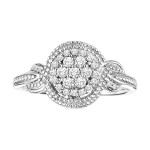 Sterling Silver Diamond Ring featuring 1/4ct TDW by Yaffie