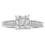 Sterling Silver Baguette Diamond Promise Ring by Yaffie - 3/8ct TDW