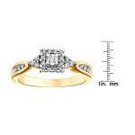 Gold and Diamond Yaffie Engagement Ring with 1/4ct TDW