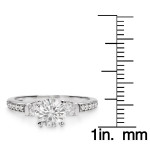 Charles & Colvard Yaffie Gold Ring with 1.32 TGW Forever Brilliant Moissanite in a 3-Stone Setting