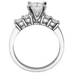 Shine Bright with Yaffie Charles & Colvard: 1.40 TGW Moissanite Solitaire Ring with Sidestone