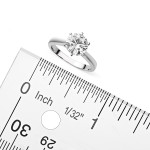 Forever One Round Colorless Moissanite Solitaire Ring in Yaffie 18ct White Gold with 1 9/10ct DEW Sparkle