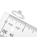Round Forever Brilliant Moissanite Solitaire Ring in White Gold by Yaffie Charles & Colvard - 1ct DEW