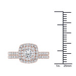 Yaffie 1.25ct Diamond Halo Engagement Ring Set