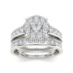 Golden Yaffie Engagement Ring Set with 1.5ct Total Diamond Weight (TDW)