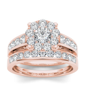 Yaffie Gold Diamond Engagement Ring Set - Sparkle with 1 1/2ct TDW