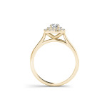 Dazzling Yaffie Gold Diamond Double Halo Engagement Ring with 1/2ct TDW