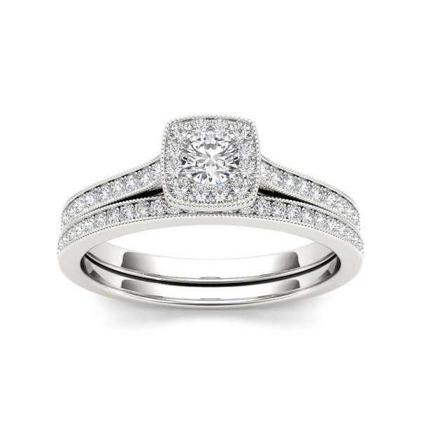 Gold Yaffie Bridal Set with a Stunning 1/2ct Diamond Solitaire