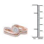 Golden Yaffie Bridal Set with 1/3ct TDW Diamond Composite