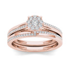 Gold Yaffie 1/3ct TDW Diamond Engagement Ring Duo
