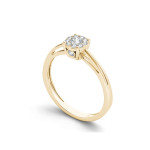 Radiant Gold Bridal Ring Set with 1/4ct TDW Multi-Stone Solitaire Diamonds by Yaffie