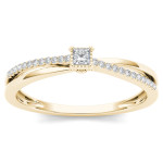 Split-shank Diamond Engagement Ring with Yaffie Gold and 1/8ct TDW