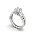 Golden Yaffie Bridal Ring Set with 3/4ct of Sparkling Diamonds