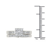 Golden Yaffie Bridal Ring Set with 3/4ct of Sparkling Diamonds