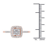 Yaffie Gold Stunning 1/2ct Diamond Halo Engagement Ring