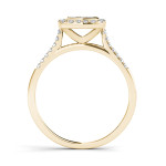 Yaffie Gold 1/2ct Diamond Halo Engagement Ring