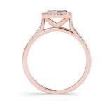 Yaffie Gold 1/2ct Diamond Halo Engagement Ring