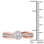 Rose Gold Bypass Engagement Ring with 1/2ct of Dazzling Diamonds by Yaffie