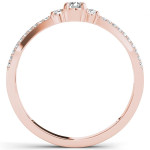 Yaffie Rose Gold Trilliant Diamond Trio Anniversary Ring with 0.25ct of Sparkle