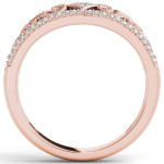 Chic Yaffie Rose Gold Ring with 1/5ct TDW Diamond for Fashionable Engagement