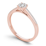 Stunning Yaffie Rose Gold Diamond Ring with 1/6ct Total Diamond Weight