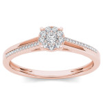 Stunning Yaffie Rose Gold Diamond Ring with 1/6ct Total Diamond Weight