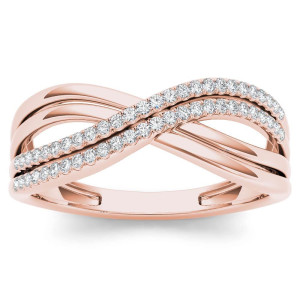 Rose Gold Yaffie Diamond Ring - 1/6ct TDW Fashion