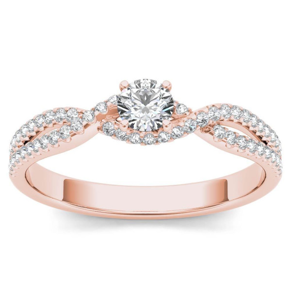 Elegantly designed, Yaffie Rose Gold Split-Shank Engagement Ring features a stunning 2/5ct TDW Diamond for a timeless and sophisticated look.
