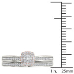Golden Yaffie Cushion Bridal Set with 1/4ct of Shimmering Diamonds