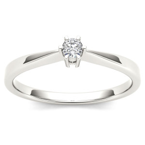 Classic Engagement Ring with 1/10ct TDW White Gold Diamonds by Yaffie