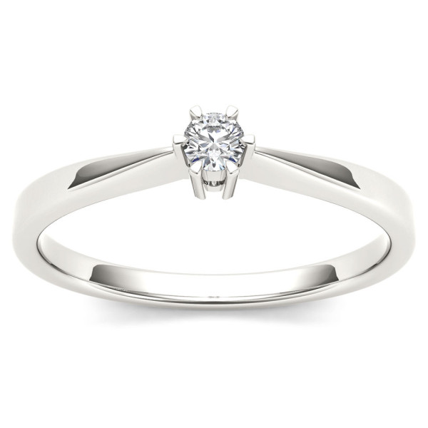 Classic Engagement Ring with 1/10ct TDW White Gold Diamonds by Yaffie