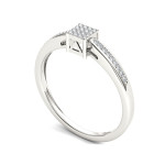 Sparkling Yaffie Cluster Ring with 1/10ct White Gold Diamonds for Engagements