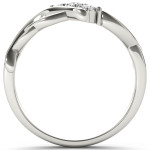 Anniversary Ring with Three Dazzling Diamonds and White Gold from Yaffie, Featuring 1/10ct TDW