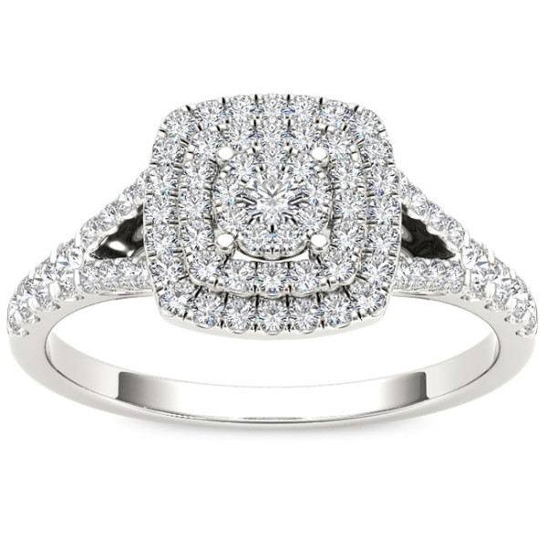 Experience Luxury with Yaffie White Gold Double Halo Engagement Ring