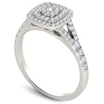 Experience Luxury with Yaffie White Gold Double Halo Engagement Ring
