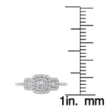Shine Bright with Yaffie 1/2ct TDW White Gold Diamond Ring in Double Halo