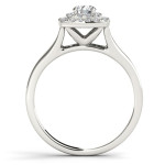 Yaffie Dazzling White Gold Engagement Ring with 1/2ct TDW Diamond and Double Halo Sparkle!