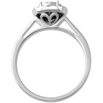 Yaffie Dazzling Oval Cluster Diamond Engagement Ring in White Gold, 1/2ct TDW
