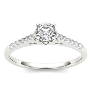 Spark Your Forever with Yaffie White Gold Diamond Solitaire Ring
