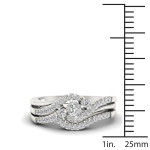 Sparkling Promise: Yaffie White Gold Diamond Bridal Set with 1/3ct TDW in Bypass Design