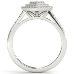 Heart-Shaped Diamond Cluster Engagement Ring by Yaffie in White Gold