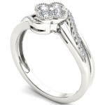 Radiant Glamour: Yaffie White Gold Diamond Ring, 1/3ct TDW