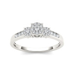 Imperial Trilogy Diamond Engagement Ring with 1/3ct TDW in White Gold by Yaffie